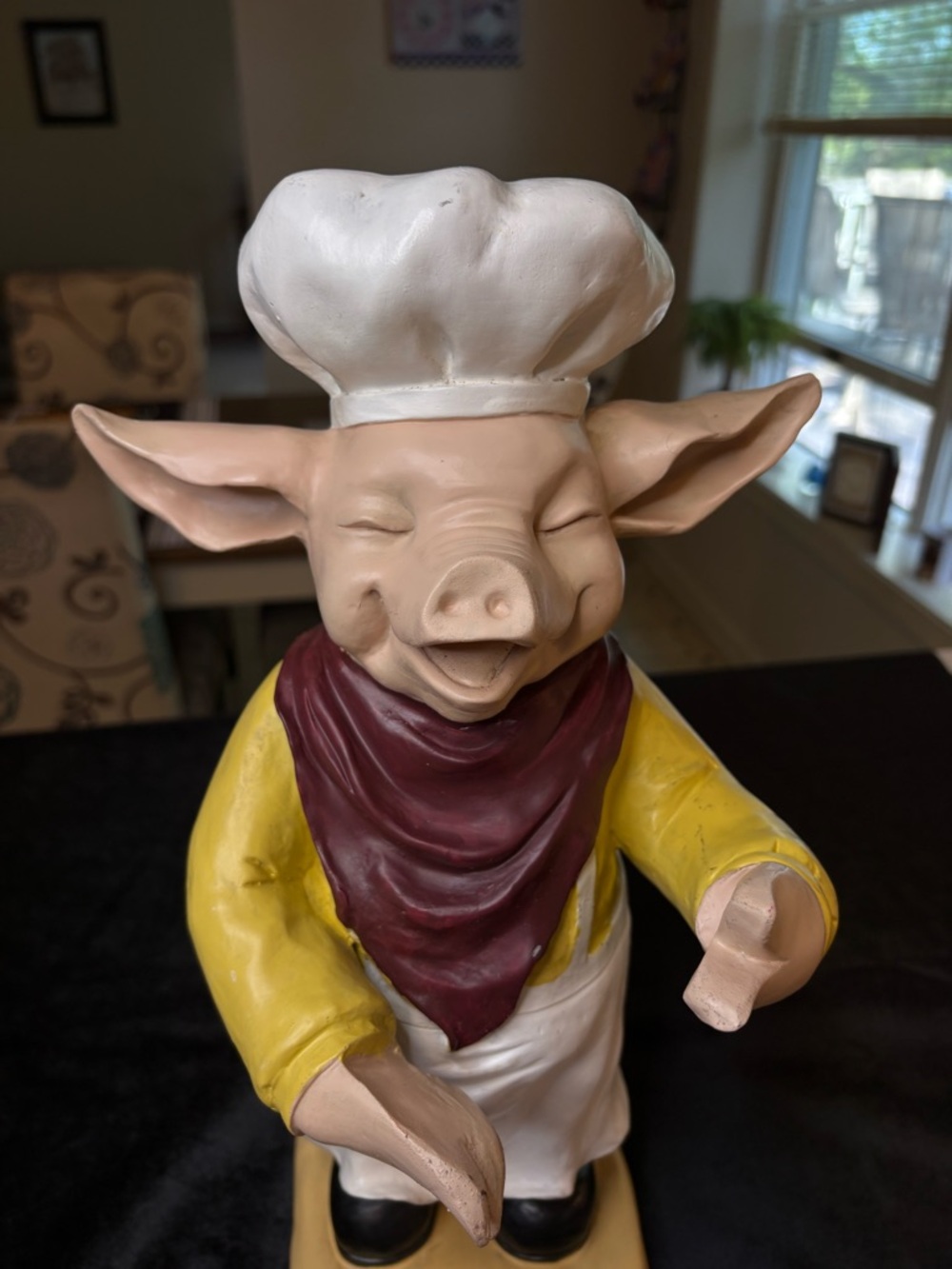 Decorative French Bistro Chef Pug Statue - Picture 2 of 11